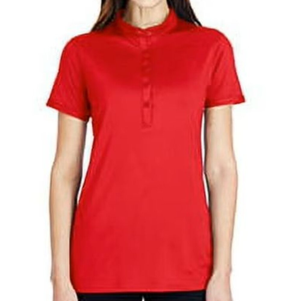 UNDER ARMOUR Women's Performance Polo/Heat Gear - Sz M Red